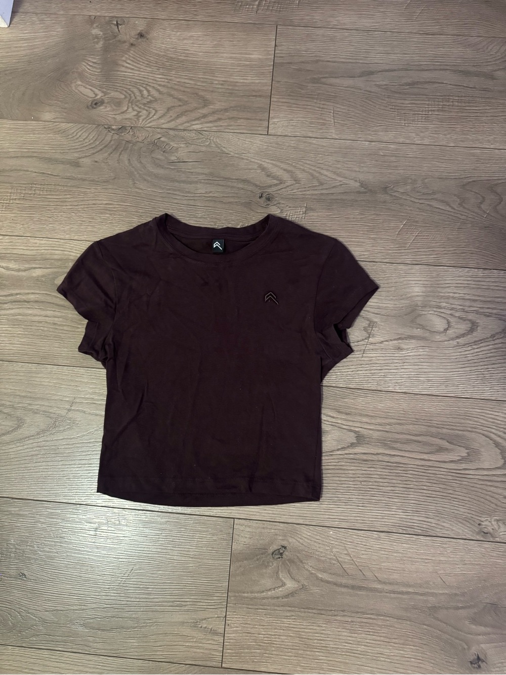 Oner Active Women’s Brown Cropped Crewneck Baby Tee Casual Size S